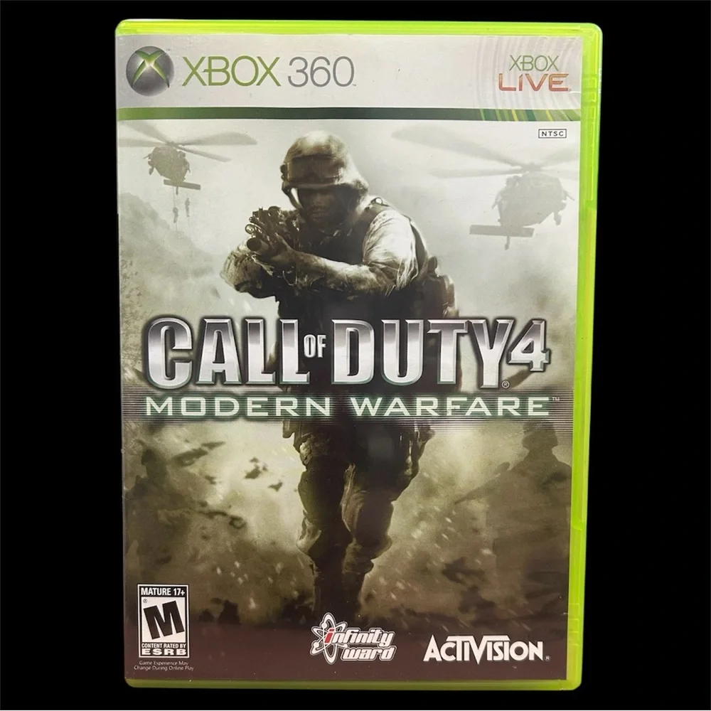 Call of Duty 4 Modern Warfare Xbox 360 COMPLETE CIB Poster Tested